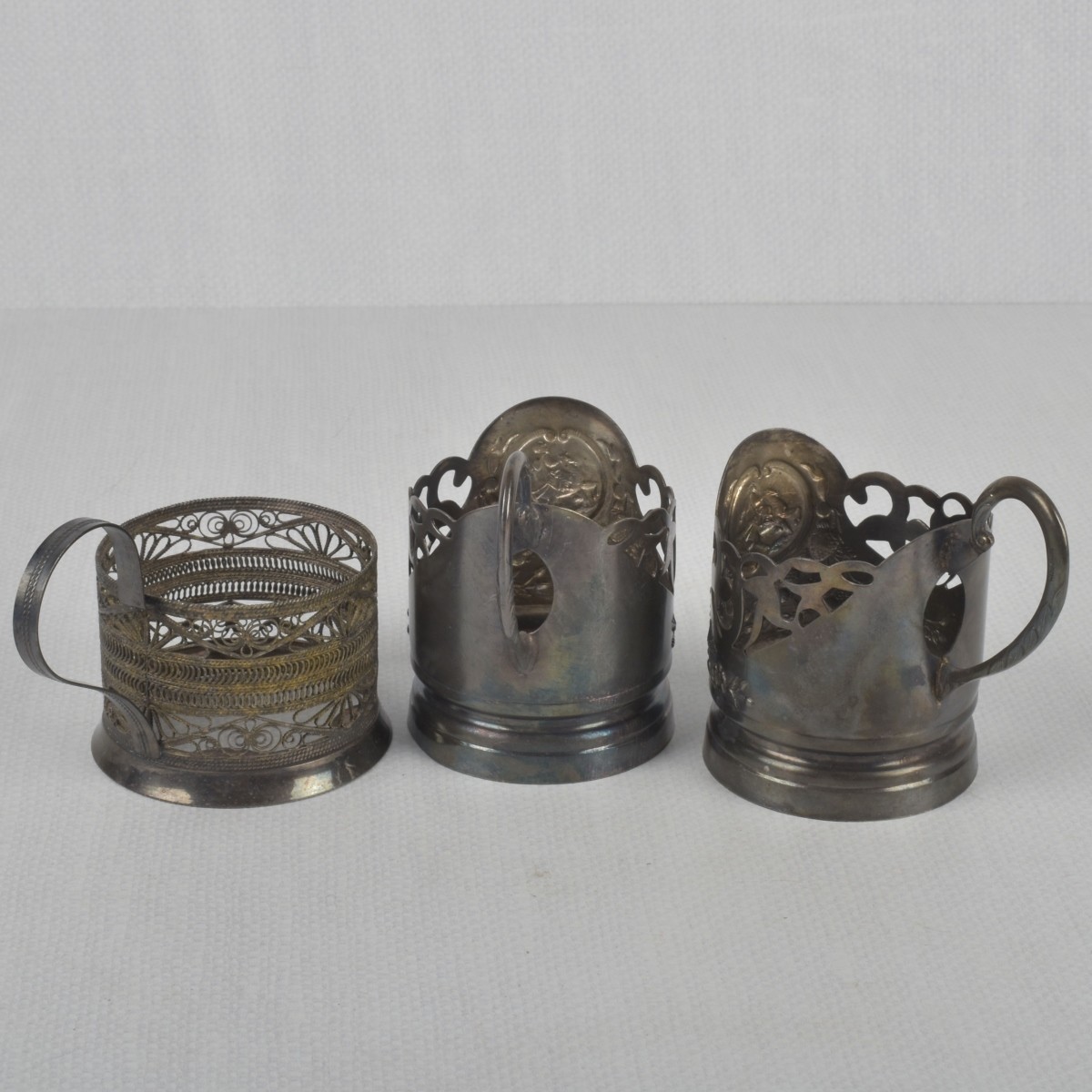 Russian 84 Silver Coffee/Tea Holders