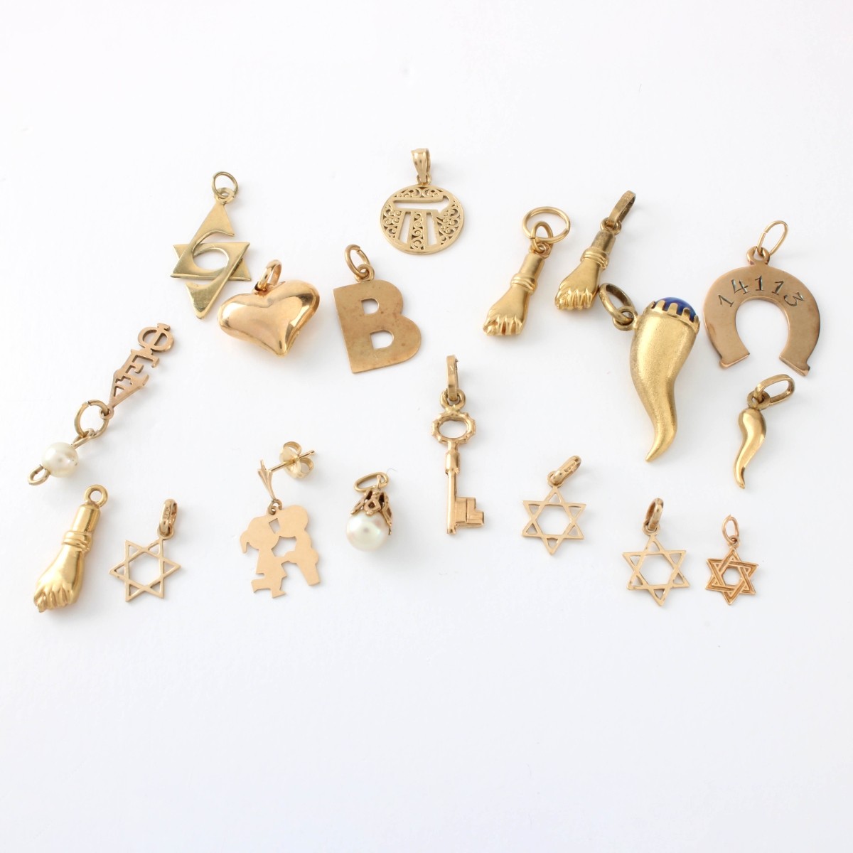 14K Gold Pendants and Charms
