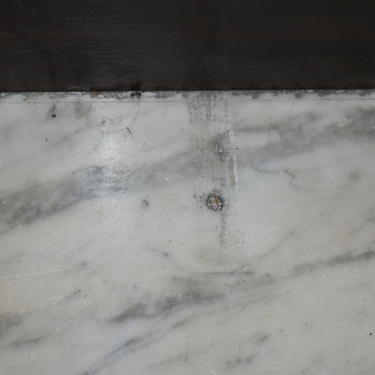 Victorian Marble and Wood Side Board