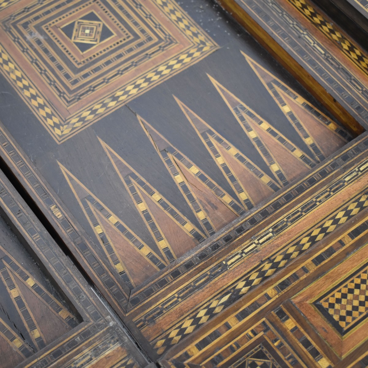 Antique Moroccan Inlaid Game Table