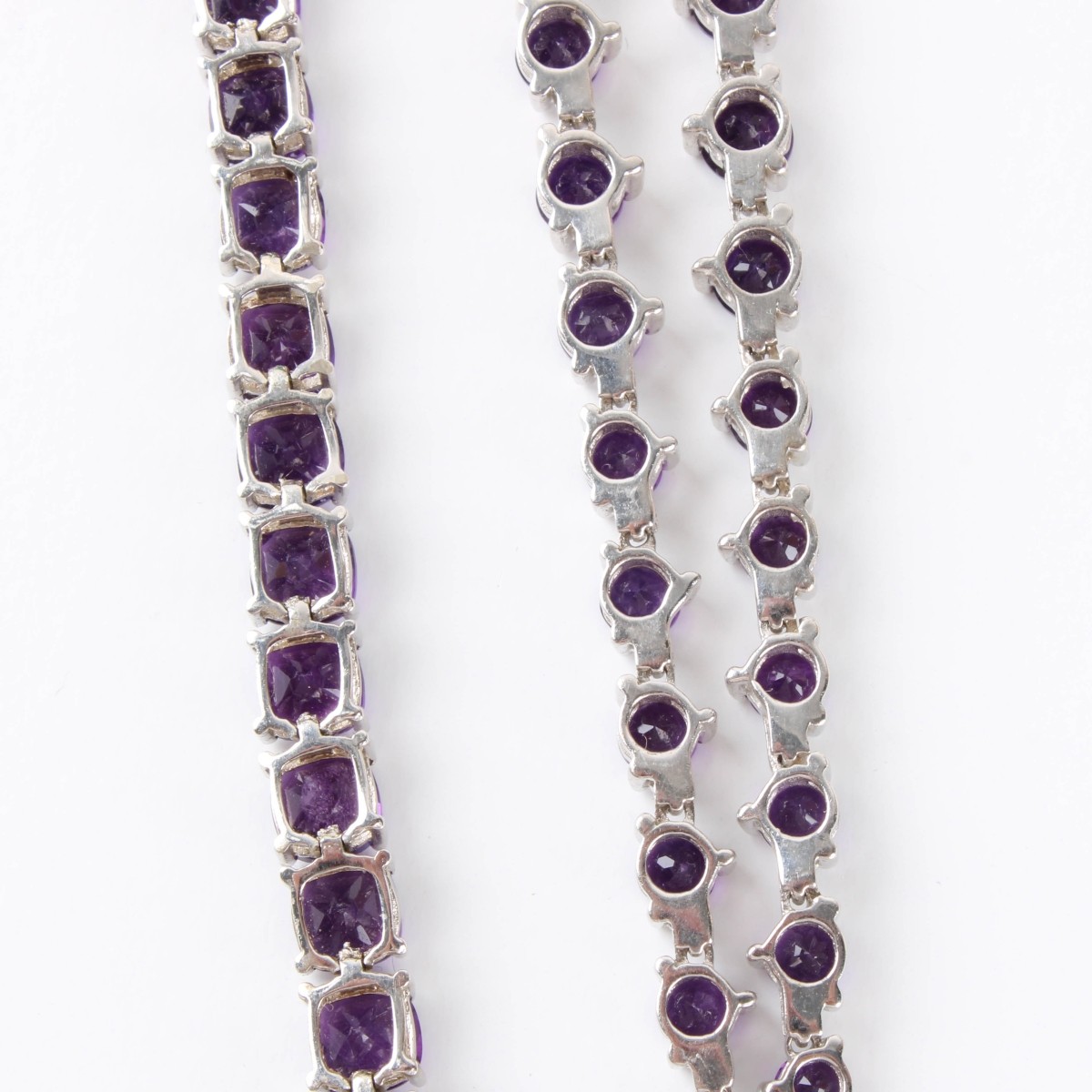 Sterling Amethyst Necklace & Bracelet
