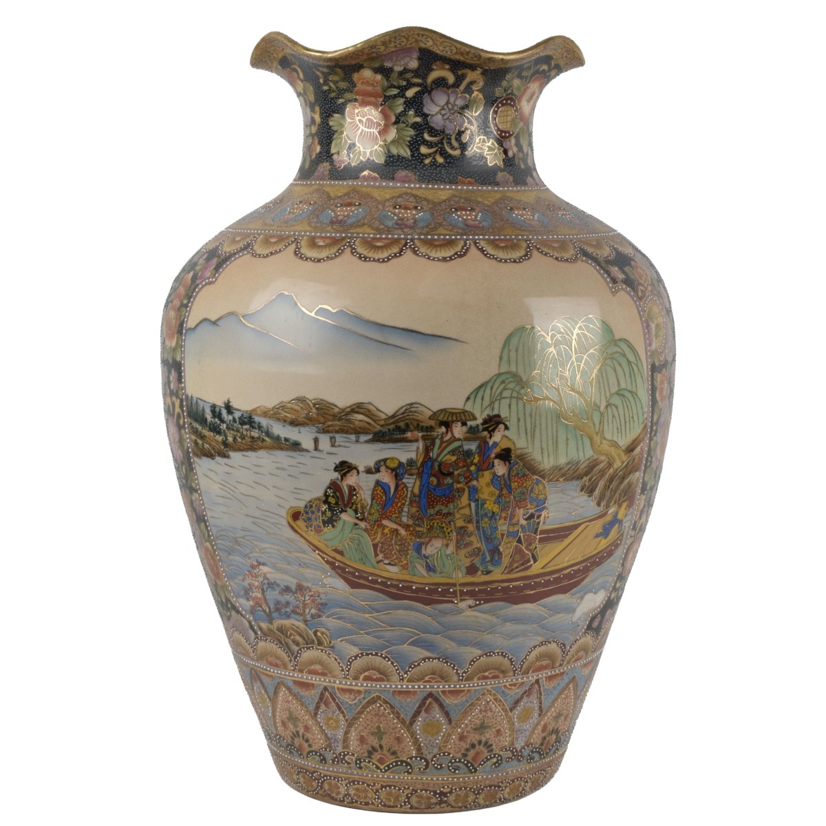 Late 20th C. Japanese Satsuma Style Vase