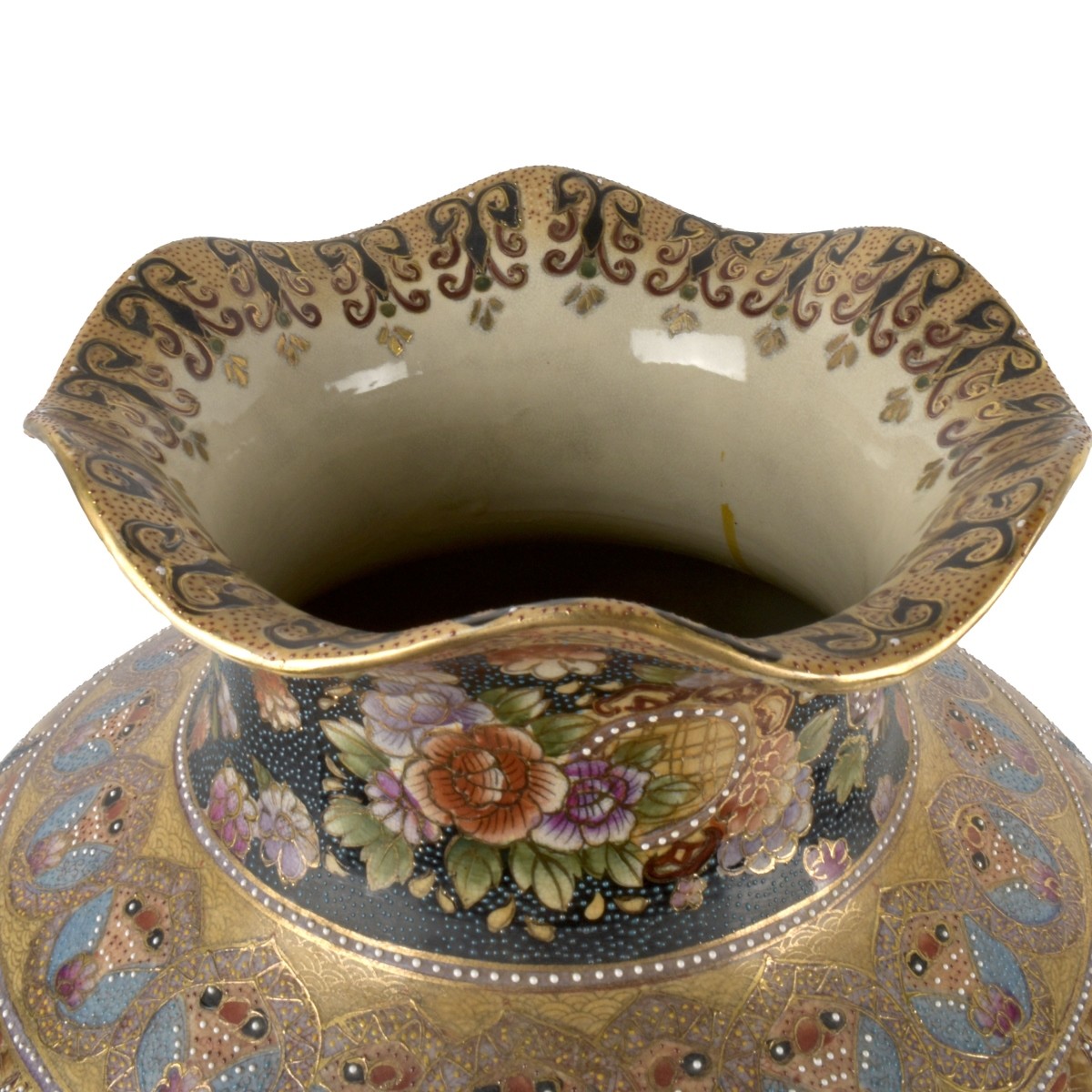 Late 20th C. Japanese Satsuma Style Vase