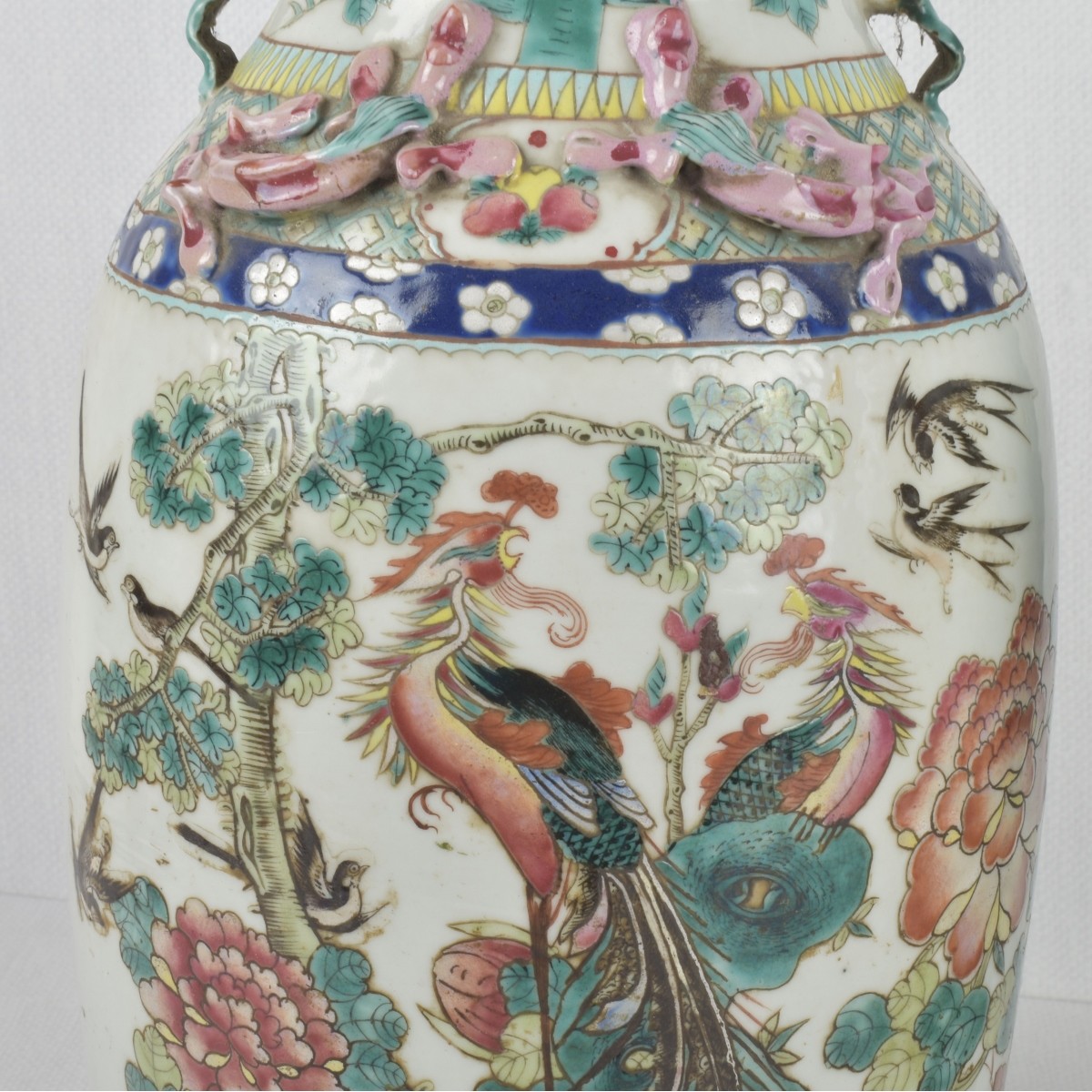 Vintage Chinese Rose Medallion Vases