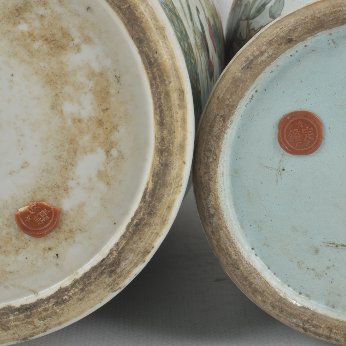 Vintage Chinese Rose Medallion Vases