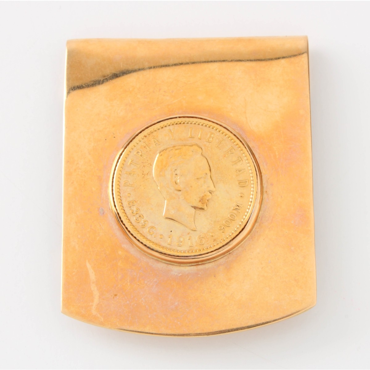 Gold Coin and 14K Money Clip