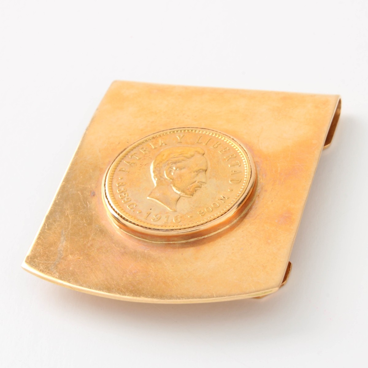 Gold Coin and 14K Money Clip