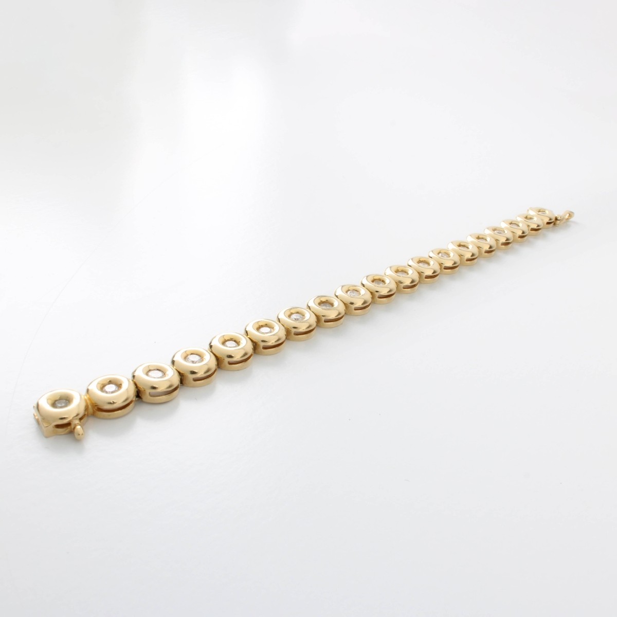 Diamond and 14K Link Bracelet