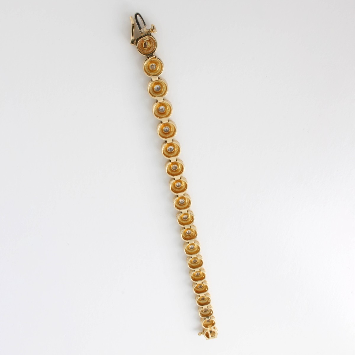 Diamond and 14K Link Bracelet