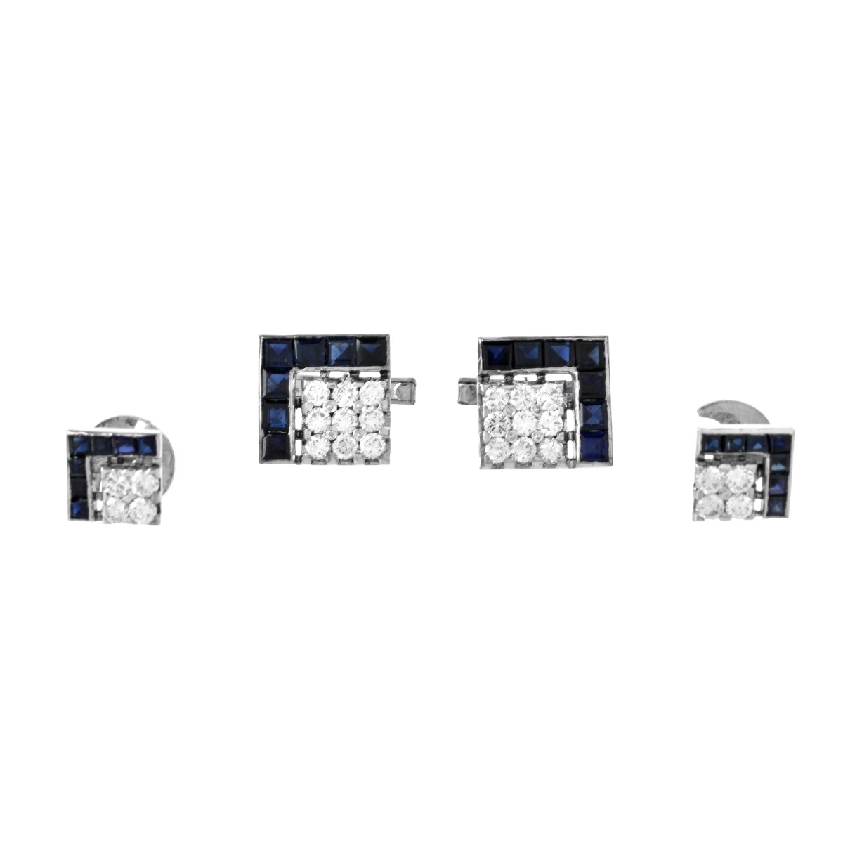 Diamond, Sapphire & Platinum Dress Shirt Set