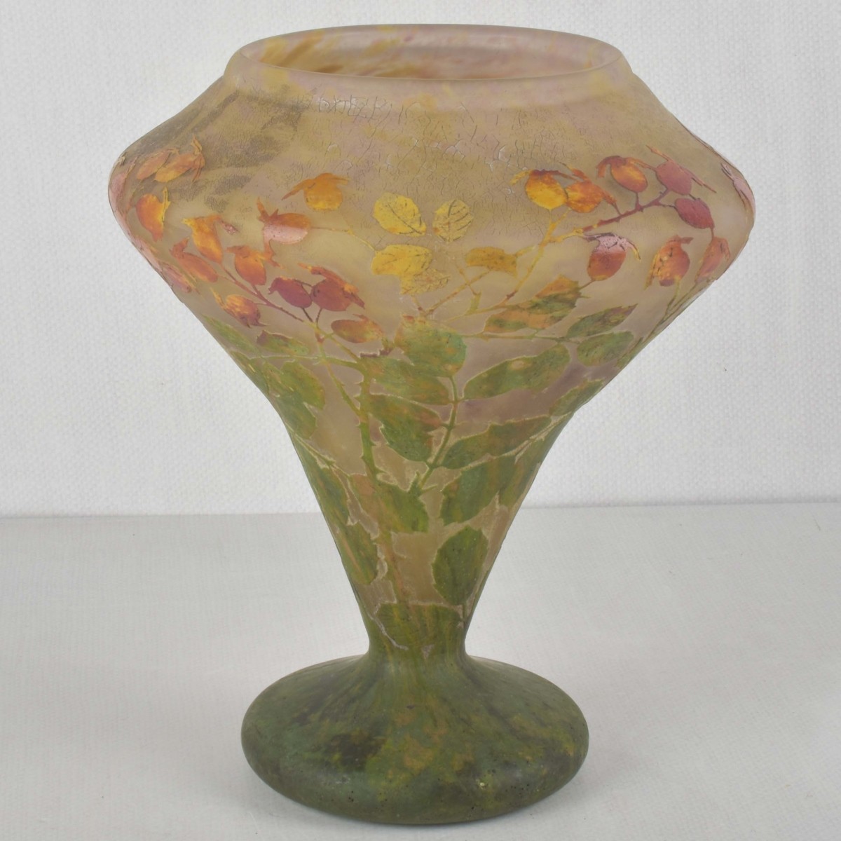 Daum Nancy French Cameo Glass Vase