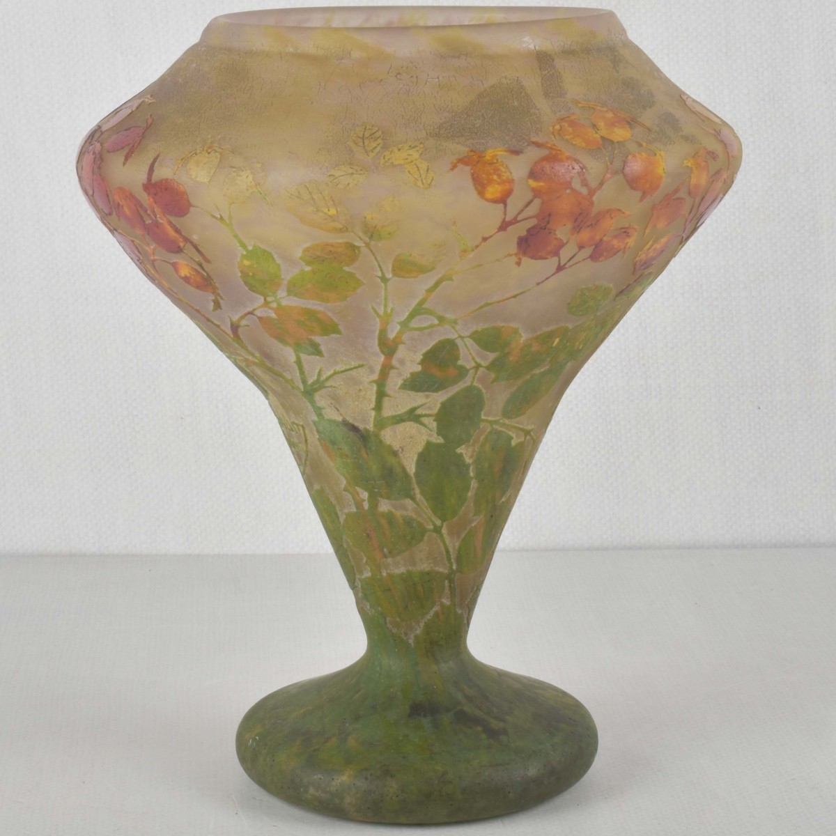 Daum Nancy French Cameo Glass Vase