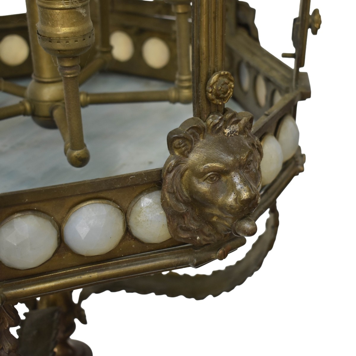19th C. Italian Bronze and Glass Lantern