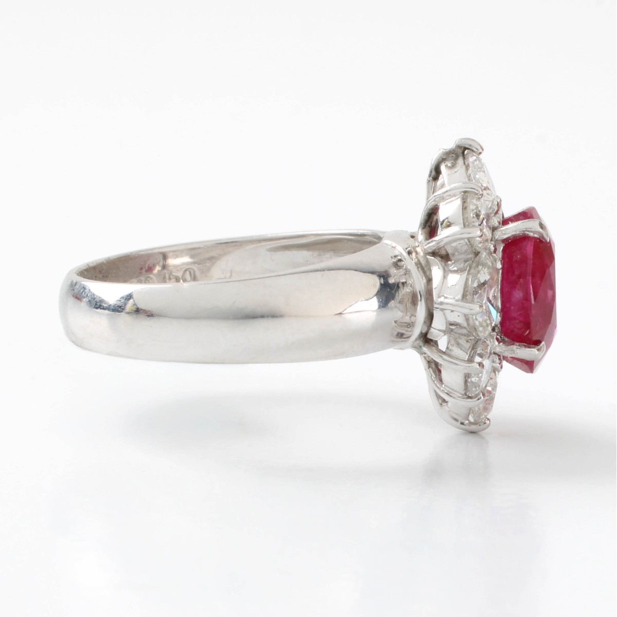 AGL Burma No Heat Ruby & Diamond Ring