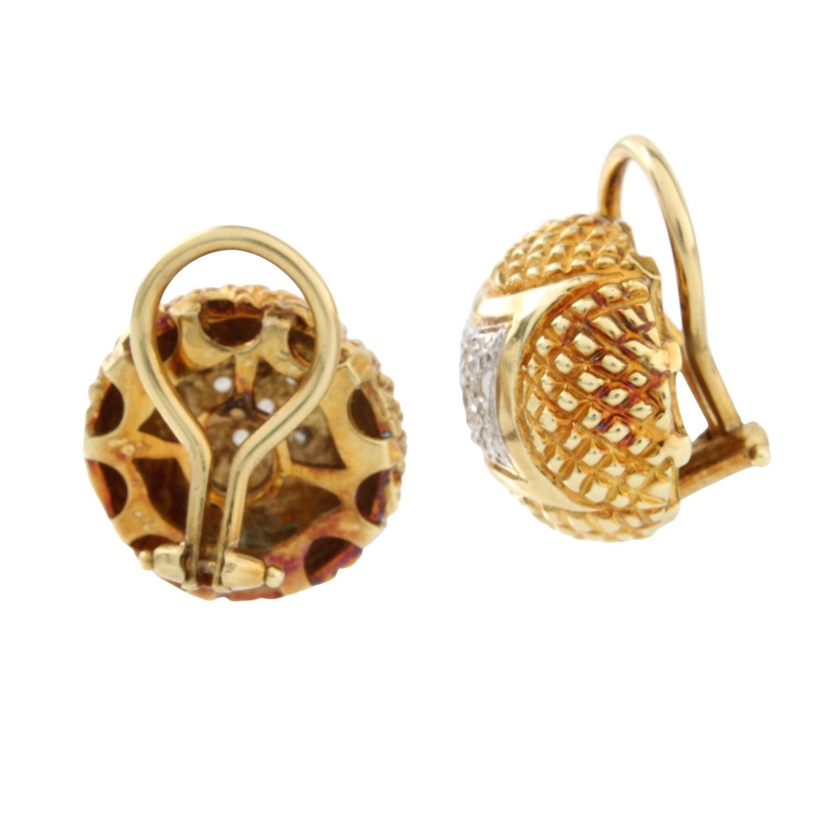14K and Diamond Ear Clips