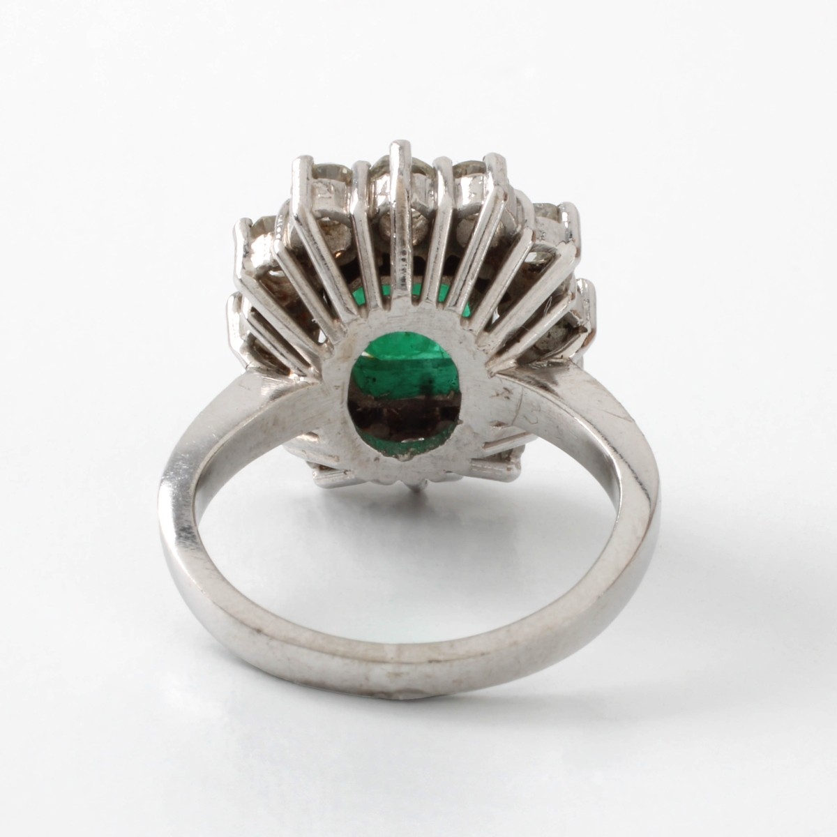 Emerald, Diamond and 18K Ring