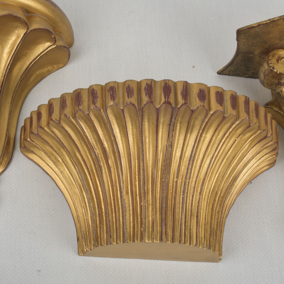Carved Gilt Wood Wall Brackets