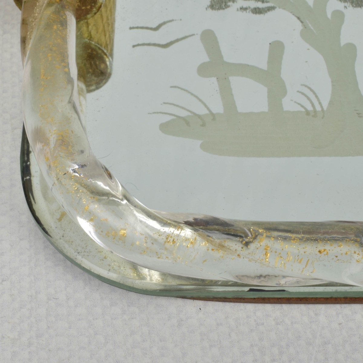 Vintage Italian Etched Tray