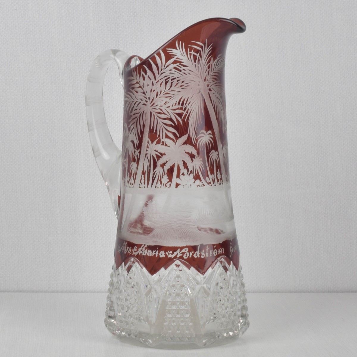 Early American Pressed Glass Pitcher