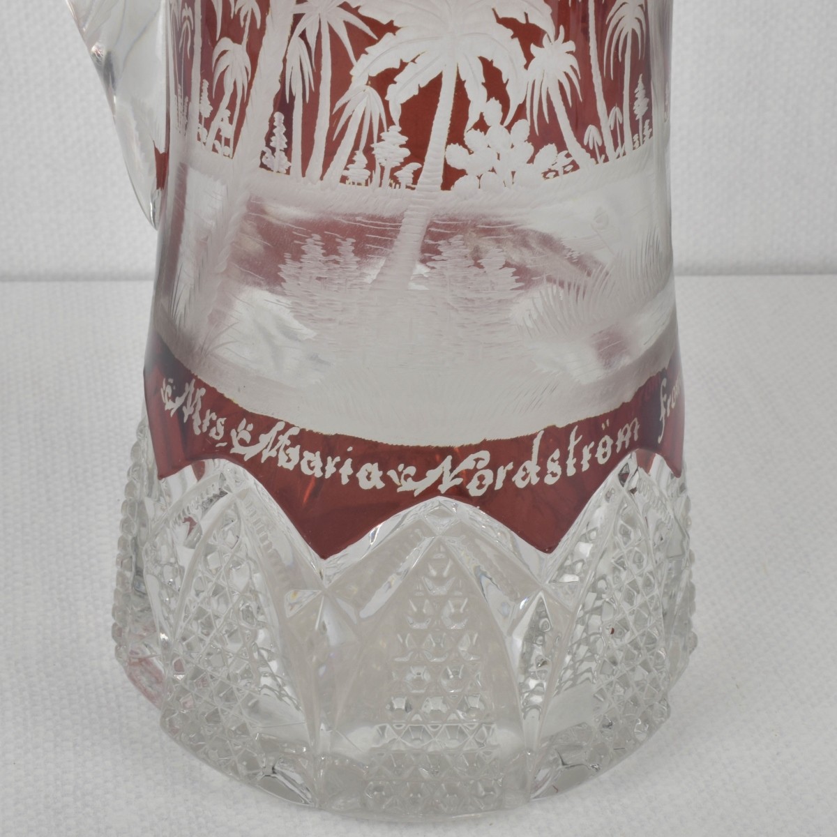 Early American Pressed Glass Pitcher