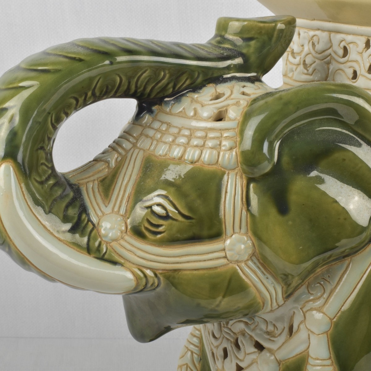 Vintage Ceramic Elephant Stand
