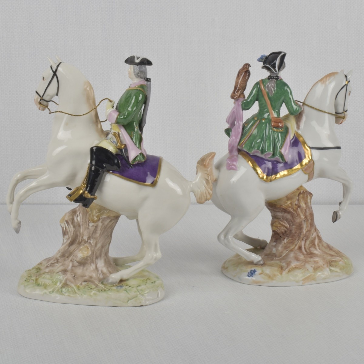 German Rudolstadt Volkstedt Porcelain Riders