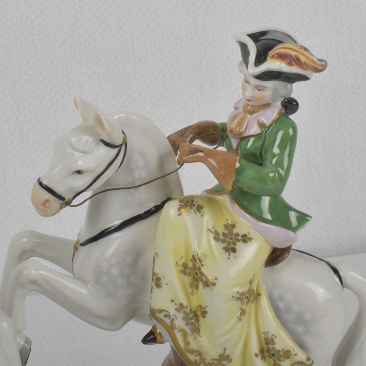 German Rudolstadt Volkstedt Porcelain Riders