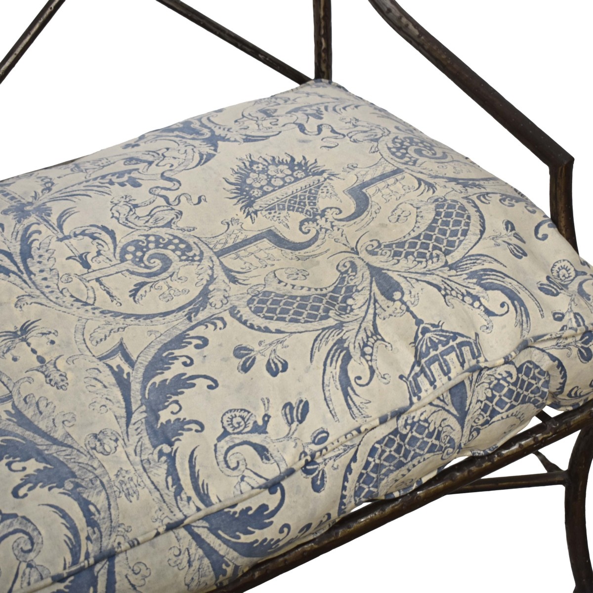 Neoclassical Wrought Iron Settee