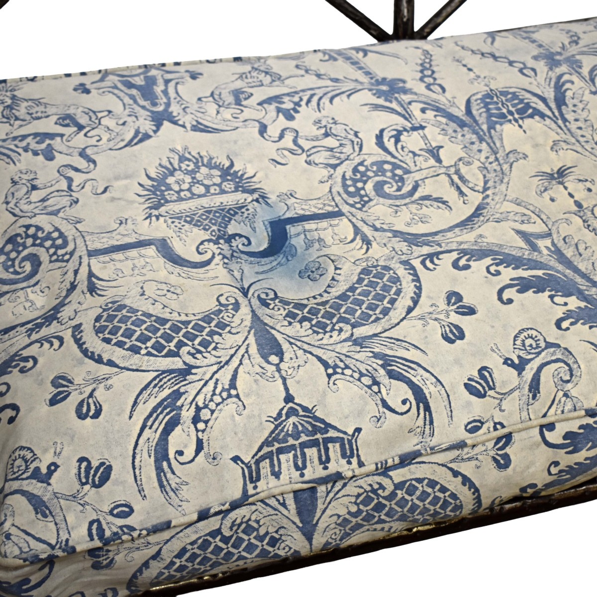 Neoclassical Wrought Iron Settee