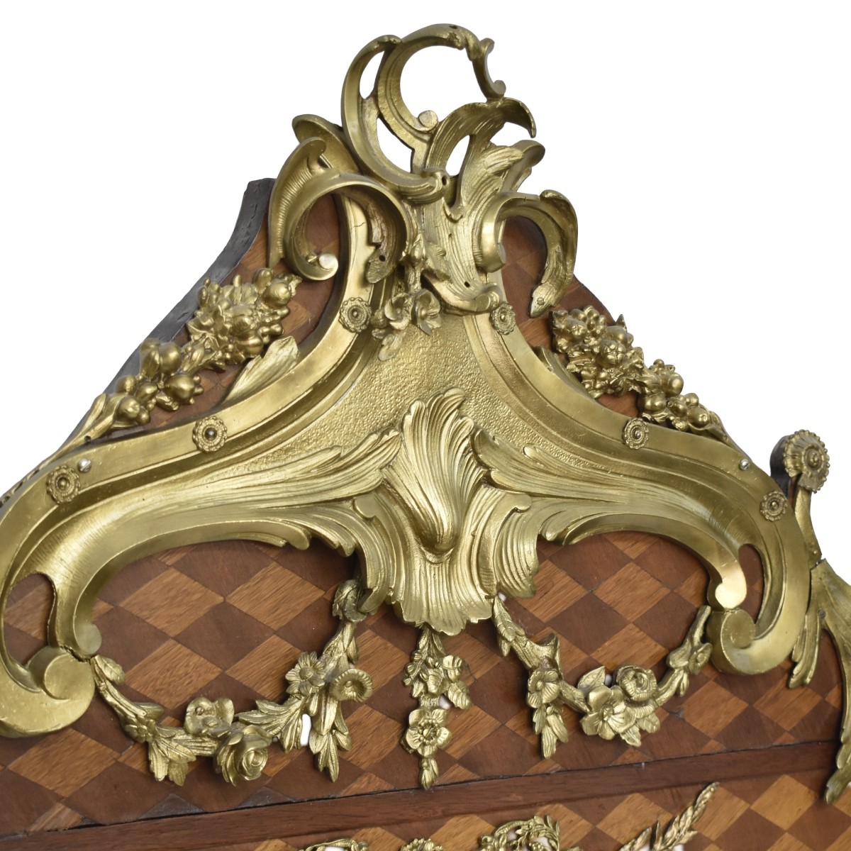 Inlaid Wood Wall Mirror