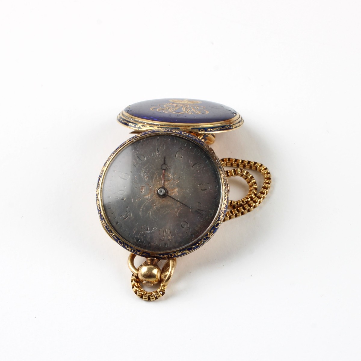 18K and Enamel Pocket Watch