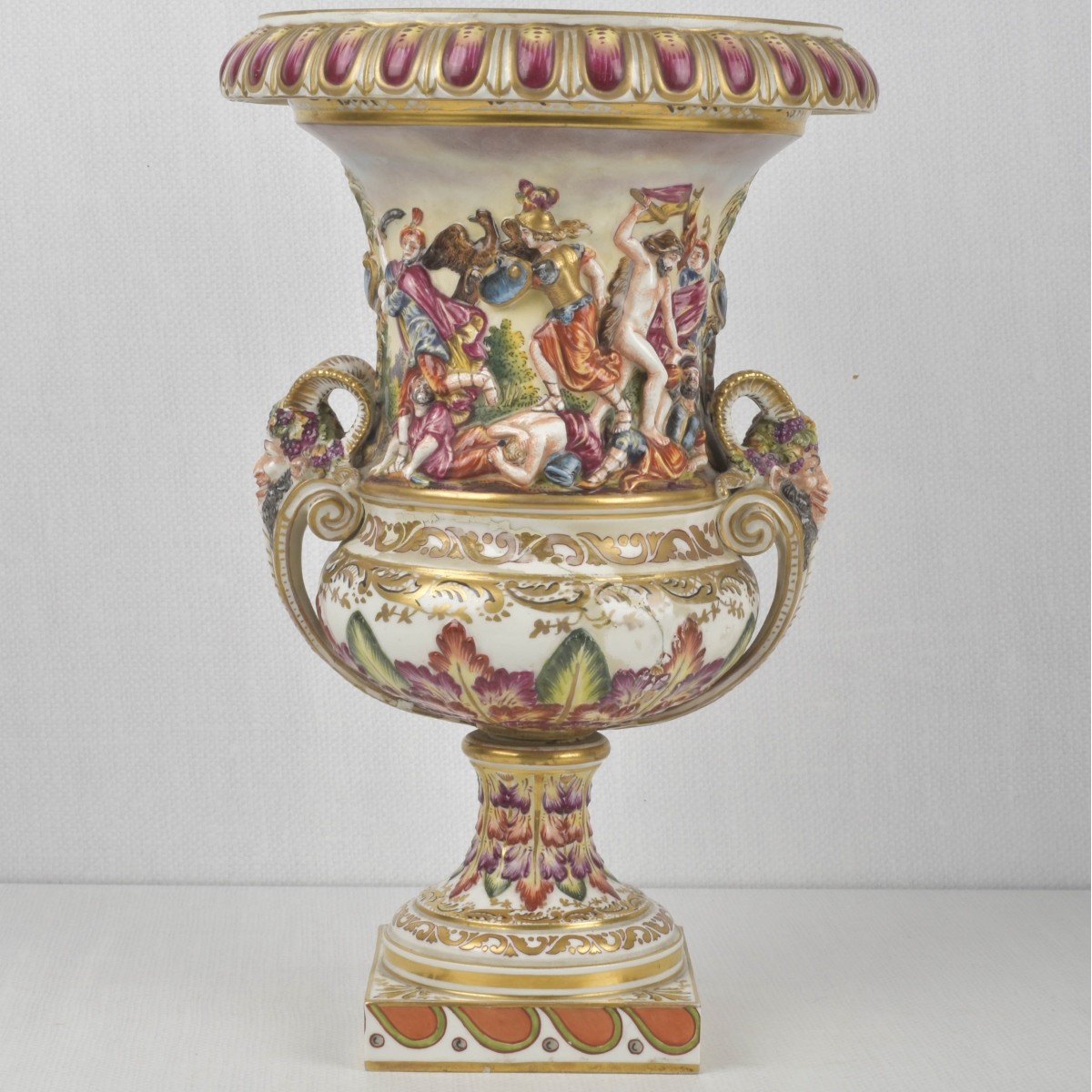 Vintage Italian Capodimonte Vase Urn