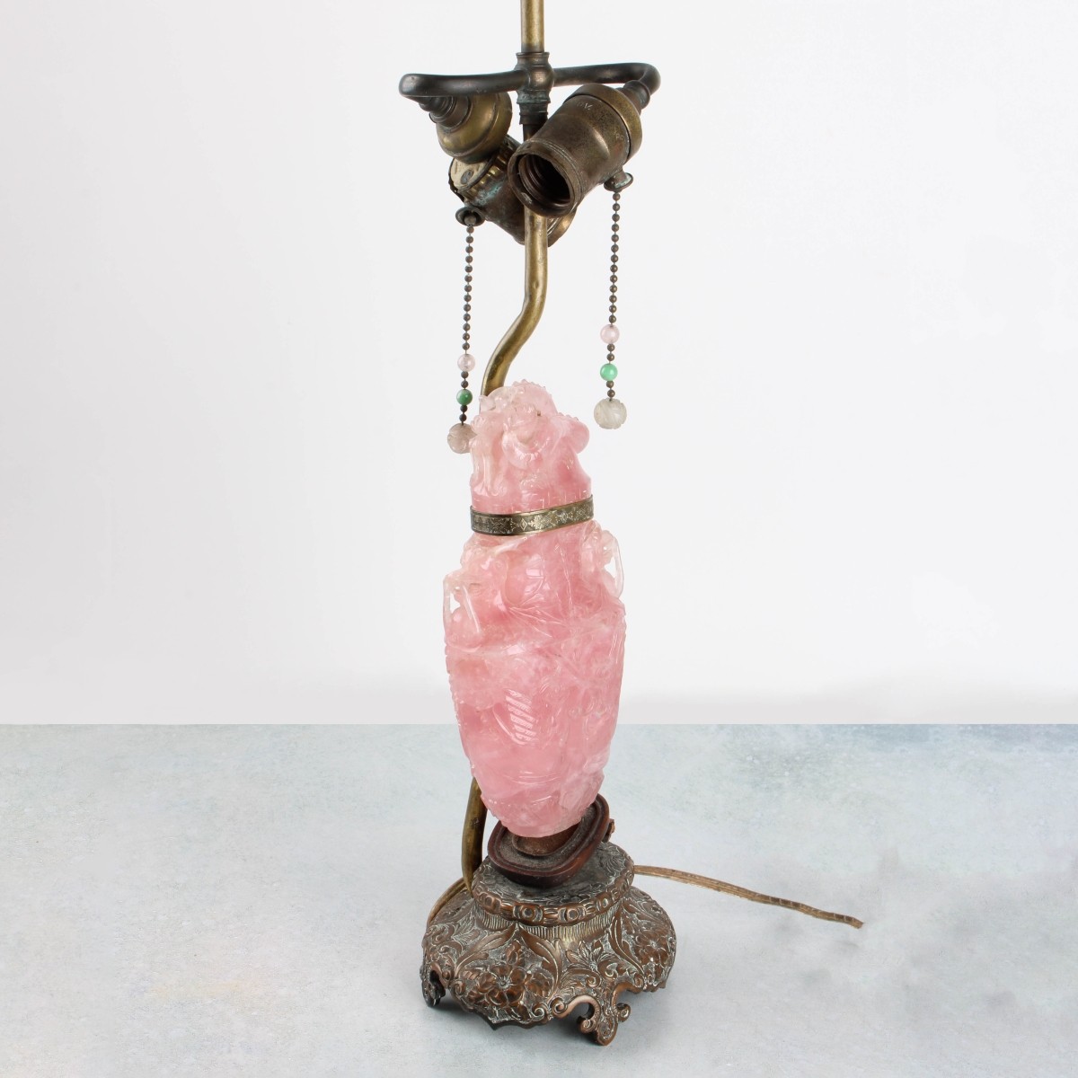 Antique Rose Quartz Lamp