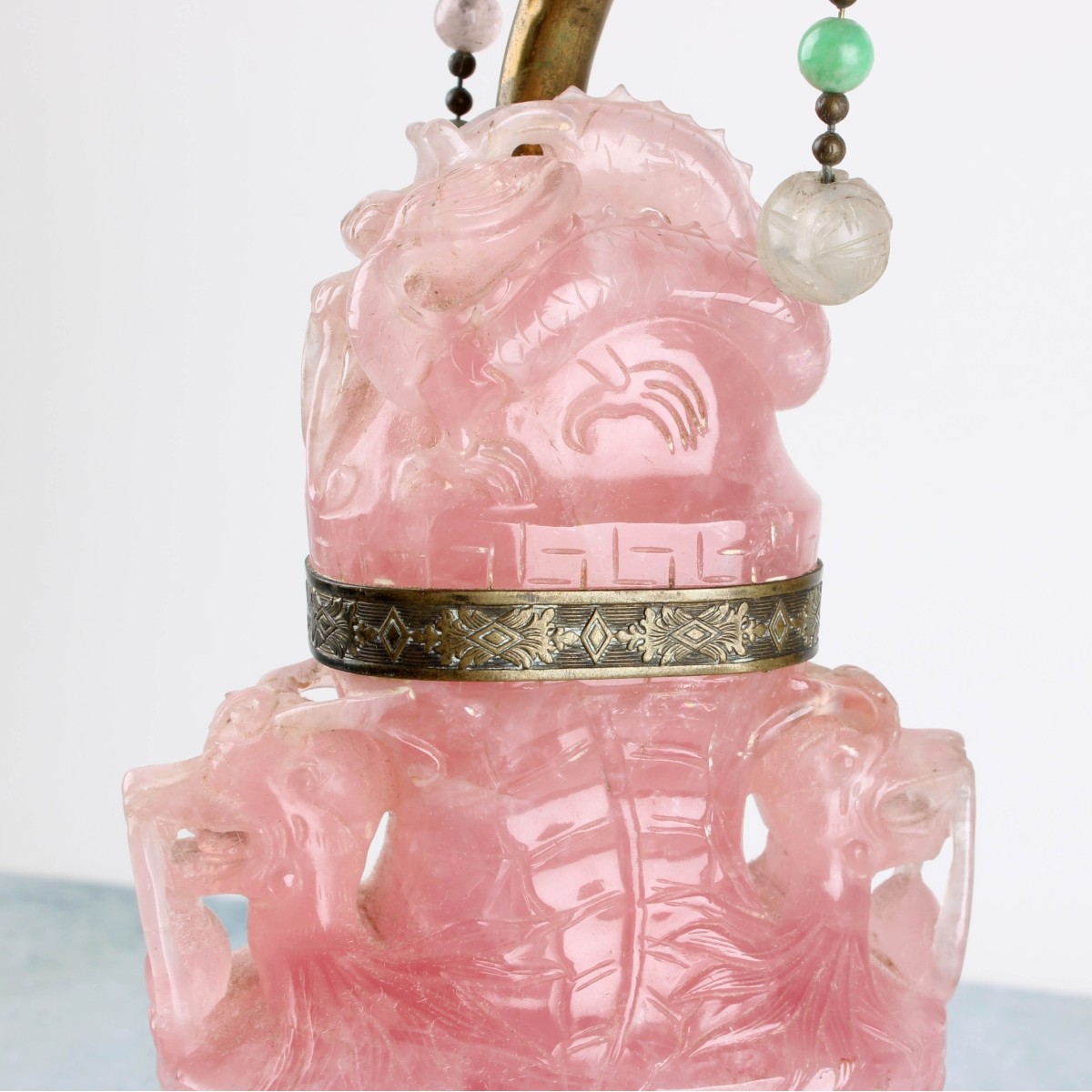 Antique Rose Quartz Lamp