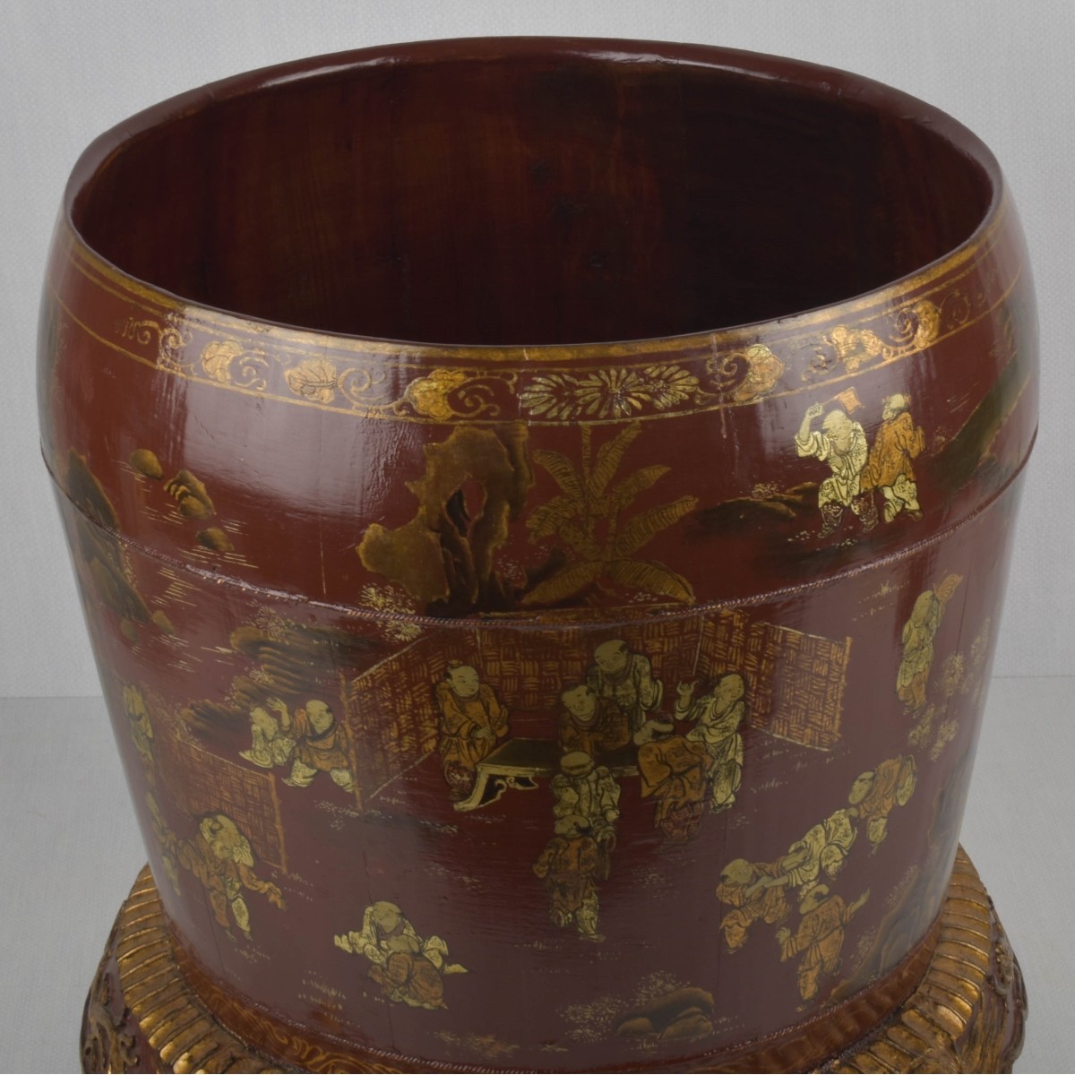 Chinese Red Lacquer Planter