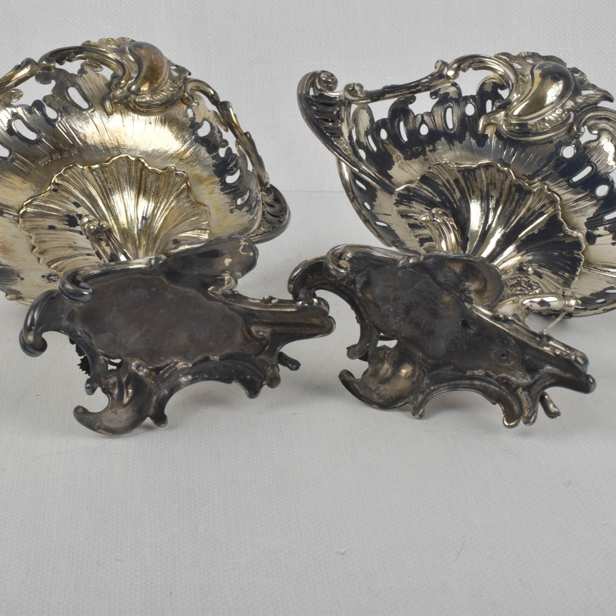 Antique Rococo or Baroque Compotes