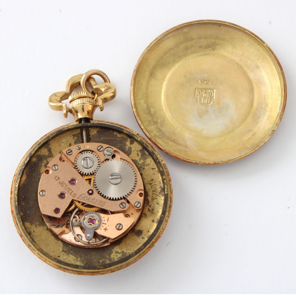 Exactus 18K and Enamel Pendant Watch