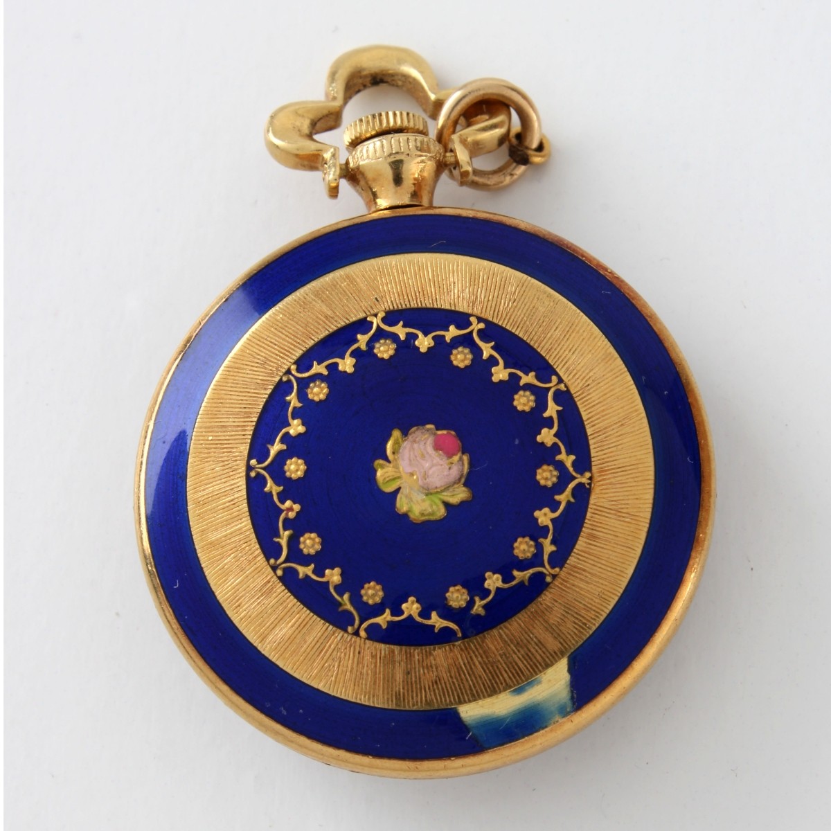 Exactus 18K and Enamel Pendant Watch