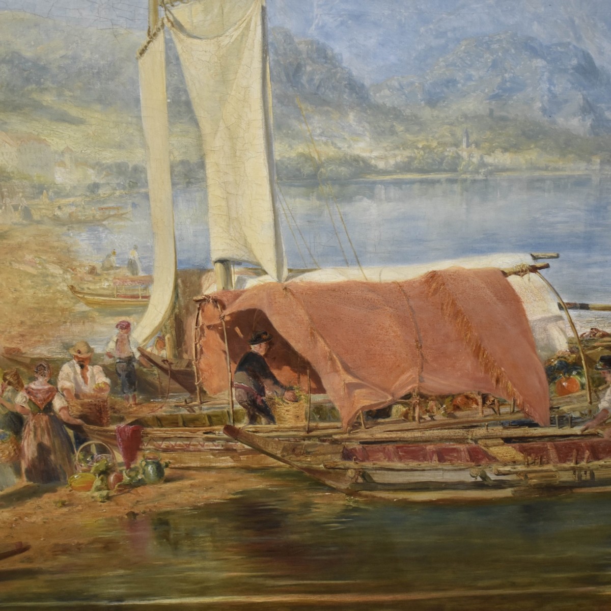 Oil on Canvas Painting of a Riverscape