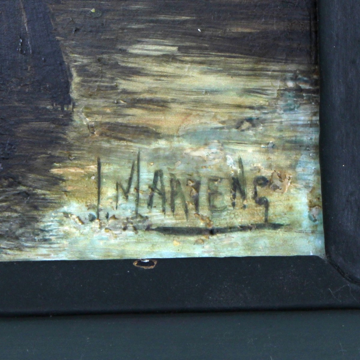 Vintage Oil on Porcelain Plaque