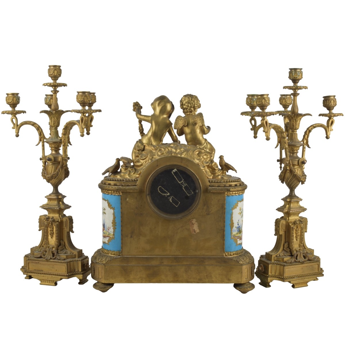 French Sevres Mantle Clock