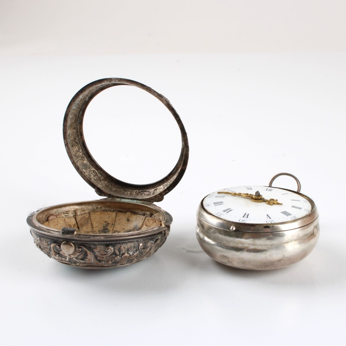 18th C Silver and Enamel Pocket Watch