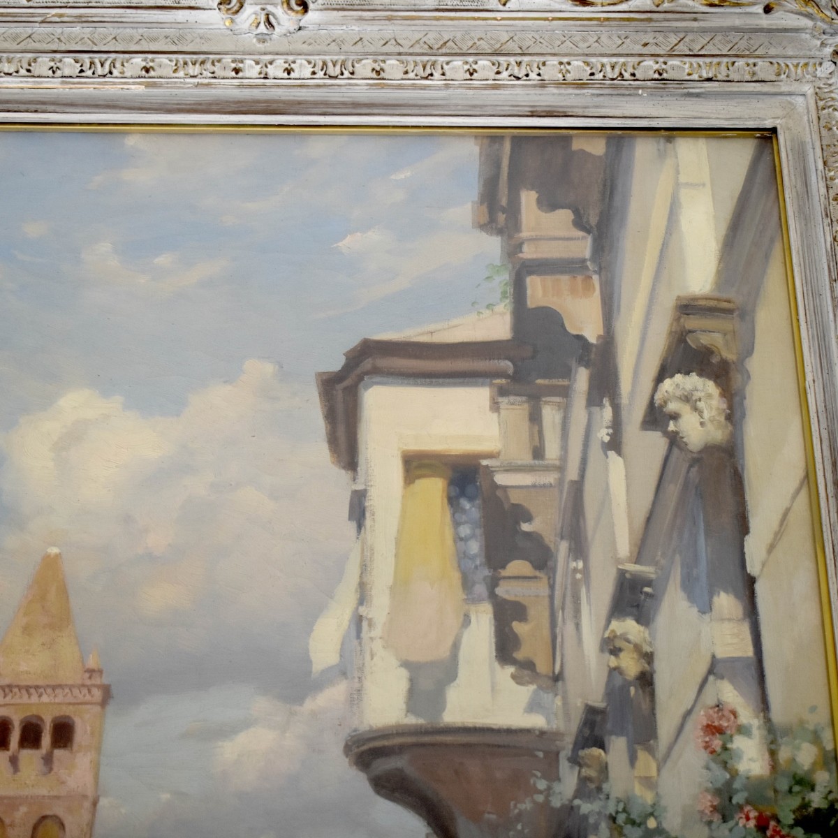 Venice Canal Scene Oil on Canvas