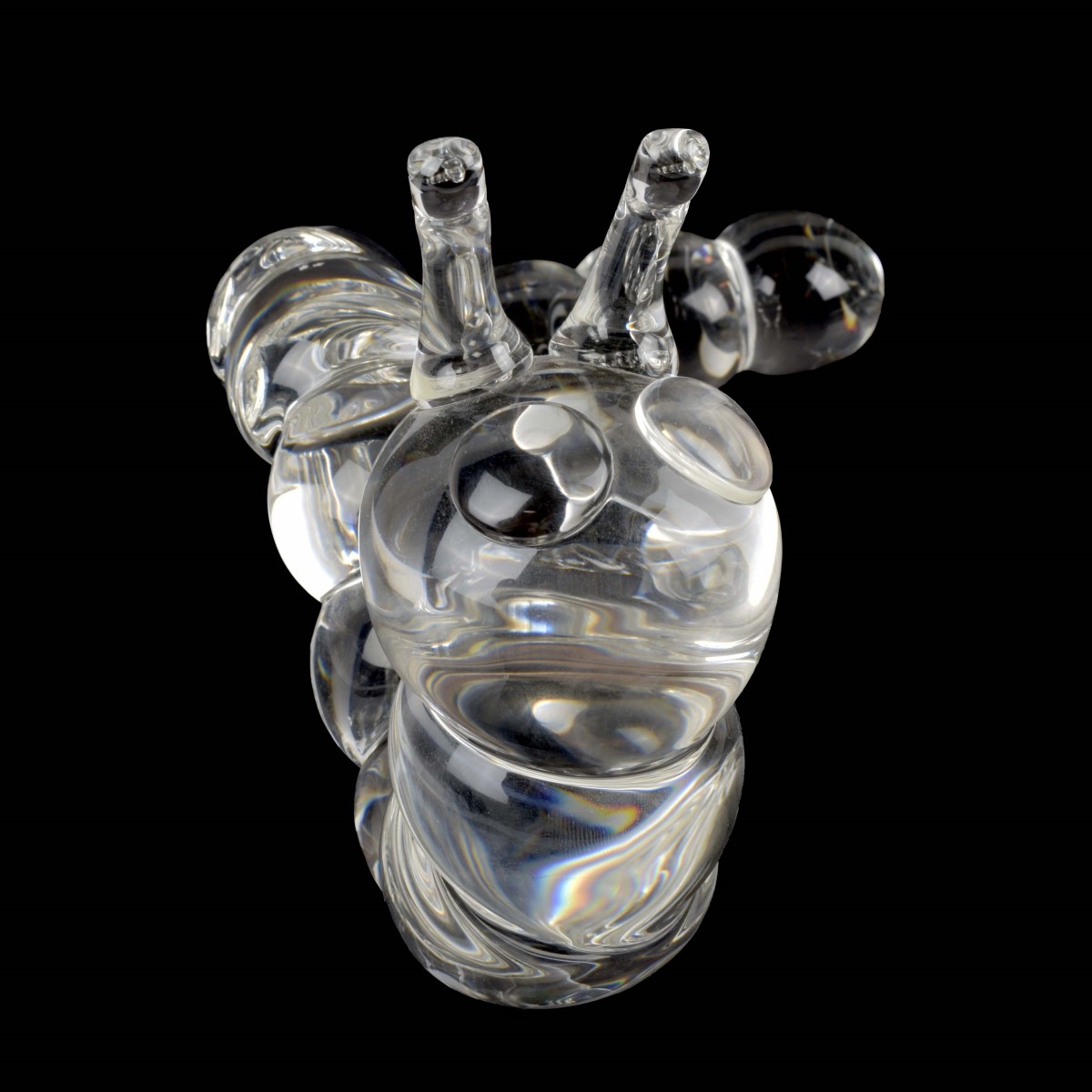 Steuben Clear Art Glass Caterpillar
