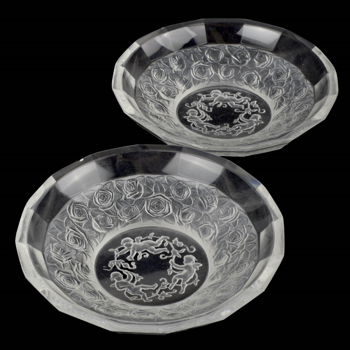 Lalique France Sparrow and Dishes
