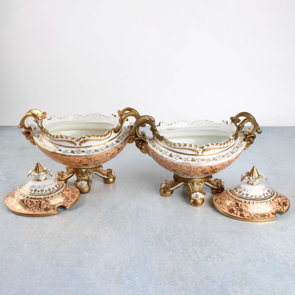 Pair of 18/19th Century Porcelain Tureens