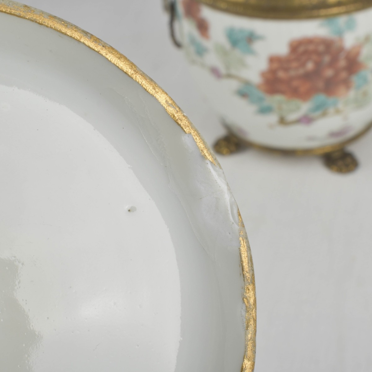 Chinese Famille Rose Footed Jar