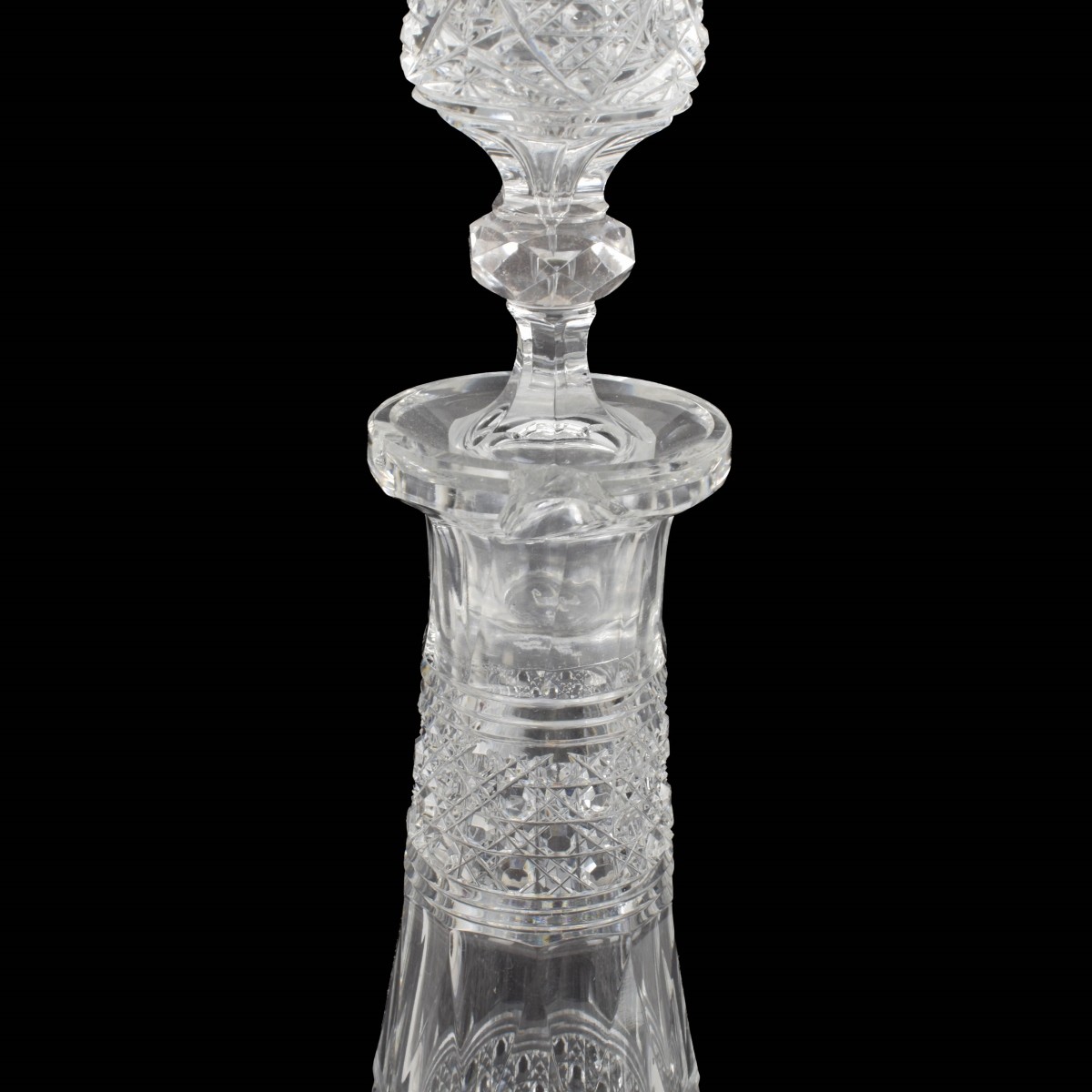 Three (3) Vintage Cut Crystal Decanters