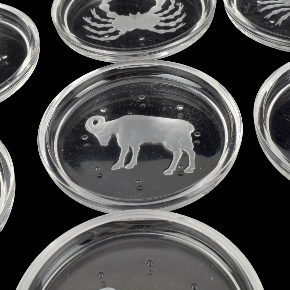 Crystal Coasters with Zodiac Signs