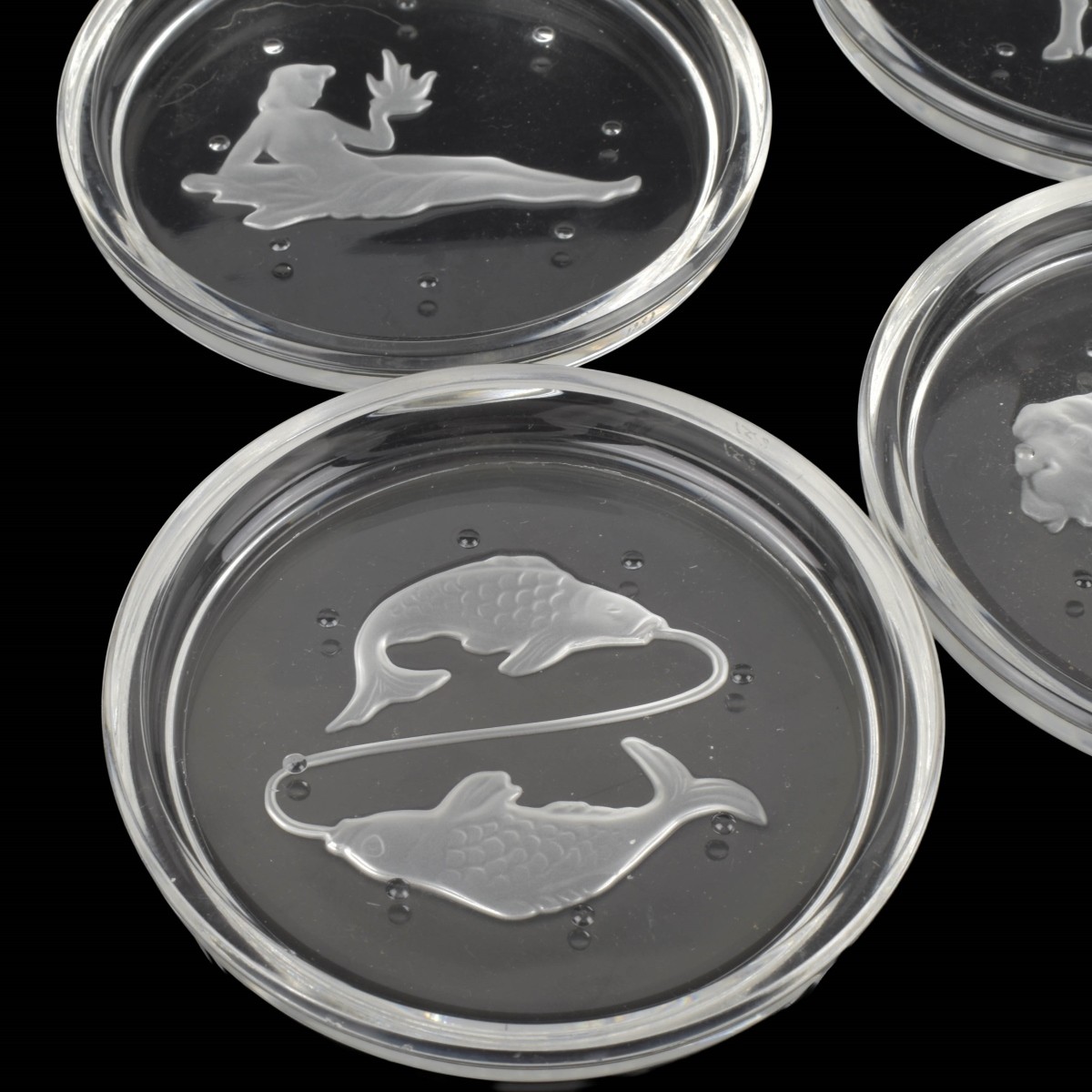 Crystal Coasters with Zodiac Signs